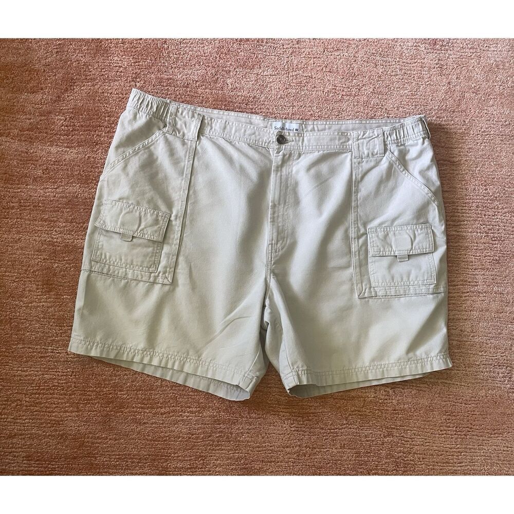Saddlebred Trail Outdoor Hiking Vintage Style Khaki Cargo Shorts Big Size 48